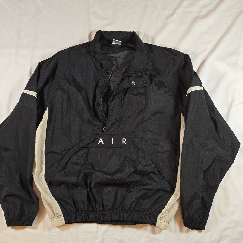 Nike Air Black and Cream Pullover Windbreaker